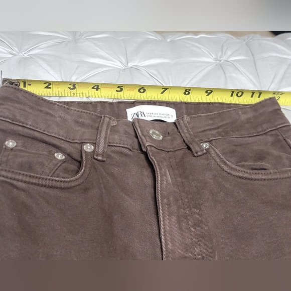 🤩Host Pick❤️ZARA 90s Split Hem Jeans Women's Size 2 - Picture 7 of 11
